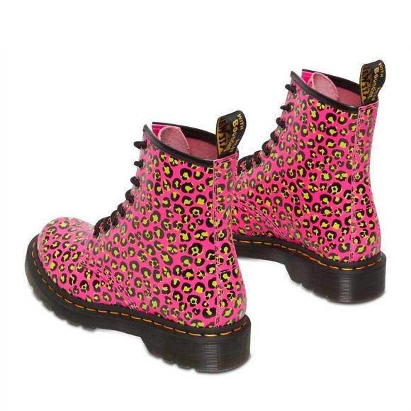 NEW DR. MARTENS 1460 clash pink loud leopard smooth in clash pink - Picture 2 of 6